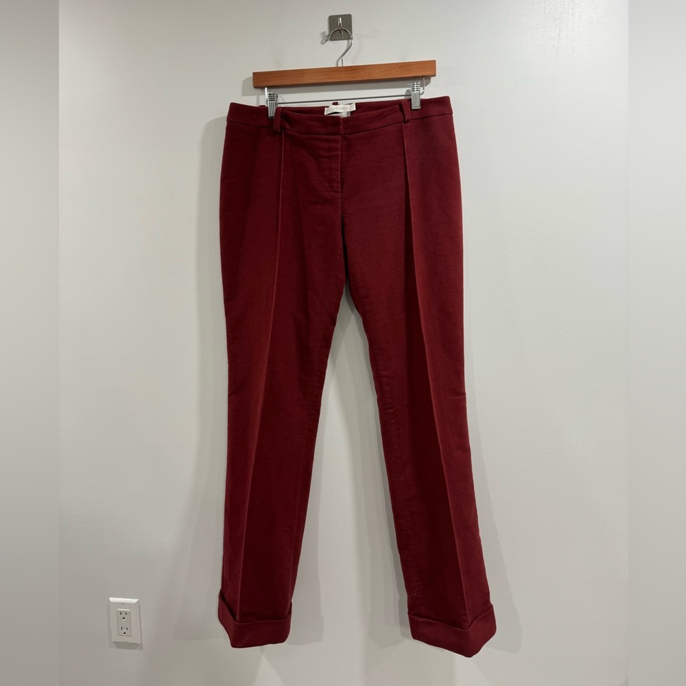 ALTUZARRA Women Red Cotton Pant Size 42 (US 10)